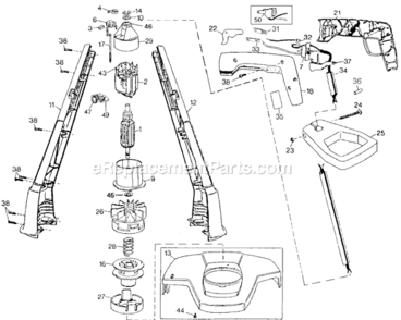 Page A Diagram and Parts List for GE600-04 Type 2 Black and Decker Trimmer